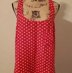 FOREVER 21 HEART TANK BLOUSE